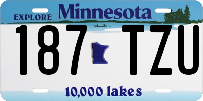 MN license plate 187TZU