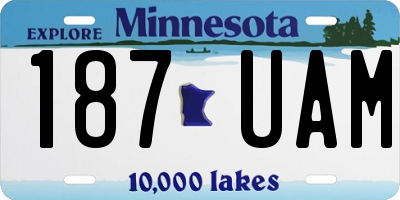 MN license plate 187UAM