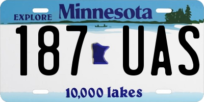 MN license plate 187UAS