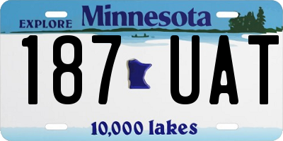 MN license plate 187UAT