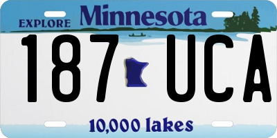 MN license plate 187UCA