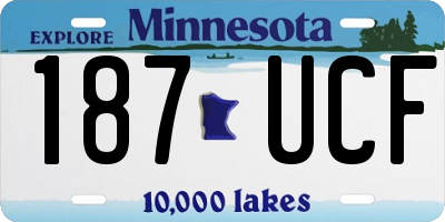 MN license plate 187UCF