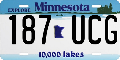 MN license plate 187UCG