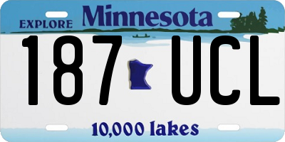 MN license plate 187UCL