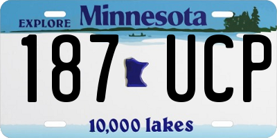 MN license plate 187UCP