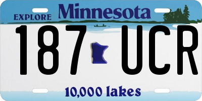 MN license plate 187UCR