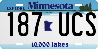 MN license plate 187UCS