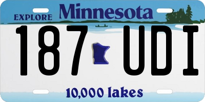 MN license plate 187UDI
