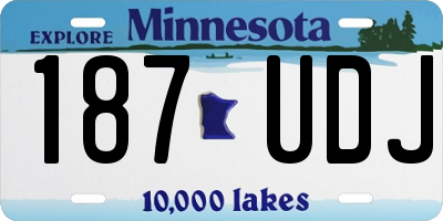 MN license plate 187UDJ