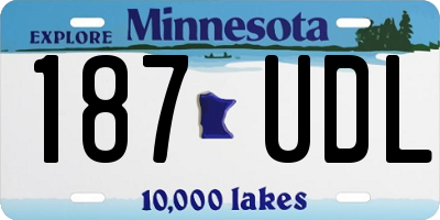 MN license plate 187UDL