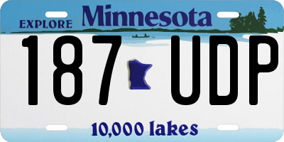 MN license plate 187UDP