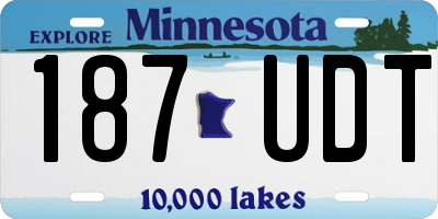 MN license plate 187UDT