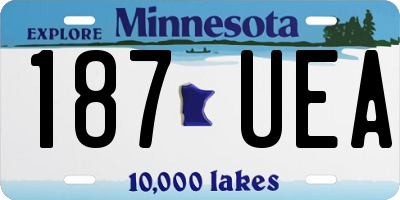 MN license plate 187UEA
