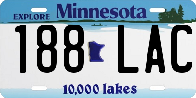 MN license plate 188LAC