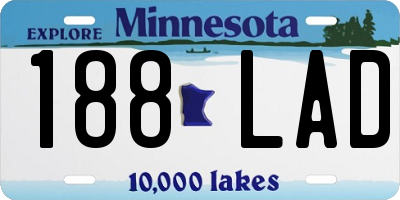 MN license plate 188LAD
