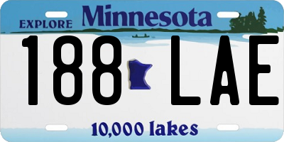 MN license plate 188LAE