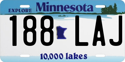 MN license plate 188LAJ