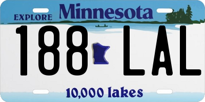 MN license plate 188LAL