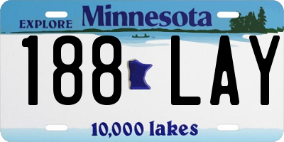 MN license plate 188LAY