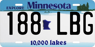 MN license plate 188LBG