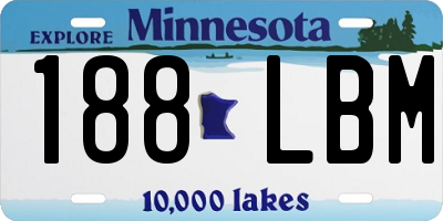 MN license plate 188LBM