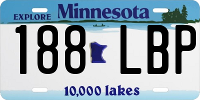 MN license plate 188LBP