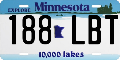 MN license plate 188LBT
