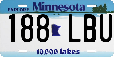MN license plate 188LBU