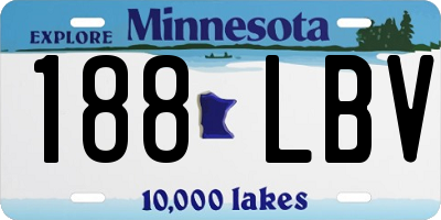 MN license plate 188LBV