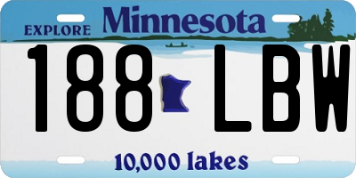 MN license plate 188LBW