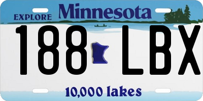 MN license plate 188LBX