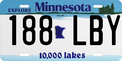 MN license plate 188LBY