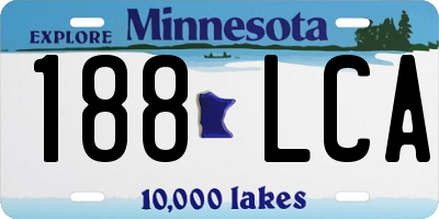 MN license plate 188LCA