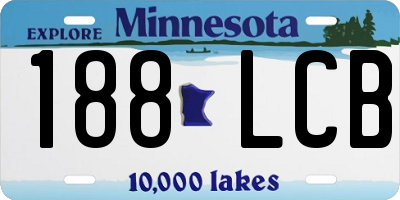 MN license plate 188LCB
