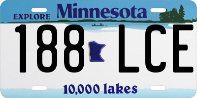 MN license plate 188LCE