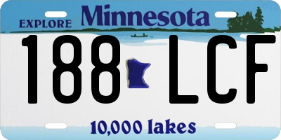 MN license plate 188LCF