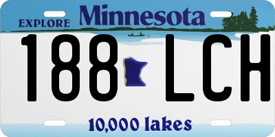 MN license plate 188LCH