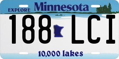 MN license plate 188LCI