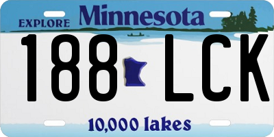 MN license plate 188LCK