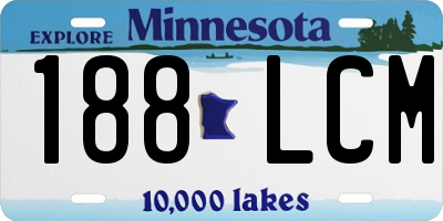 MN license plate 188LCM