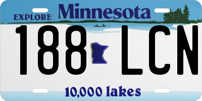 MN license plate 188LCN