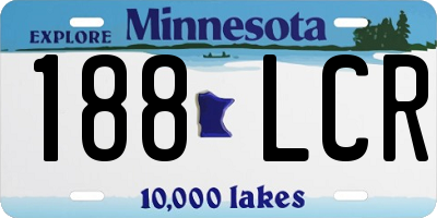 MN license plate 188LCR
