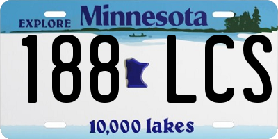 MN license plate 188LCS