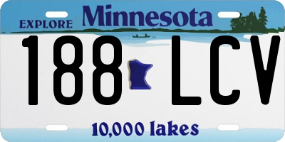 MN license plate 188LCV