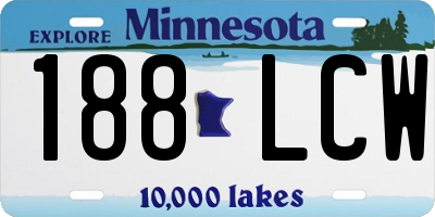 MN license plate 188LCW