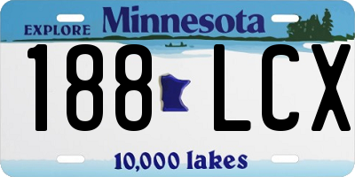 MN license plate 188LCX