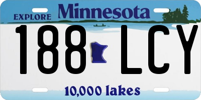MN license plate 188LCY