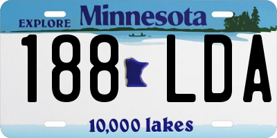 MN license plate 188LDA