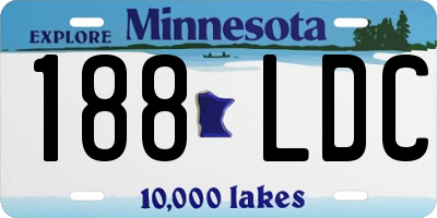 MN license plate 188LDC