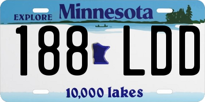 MN license plate 188LDD